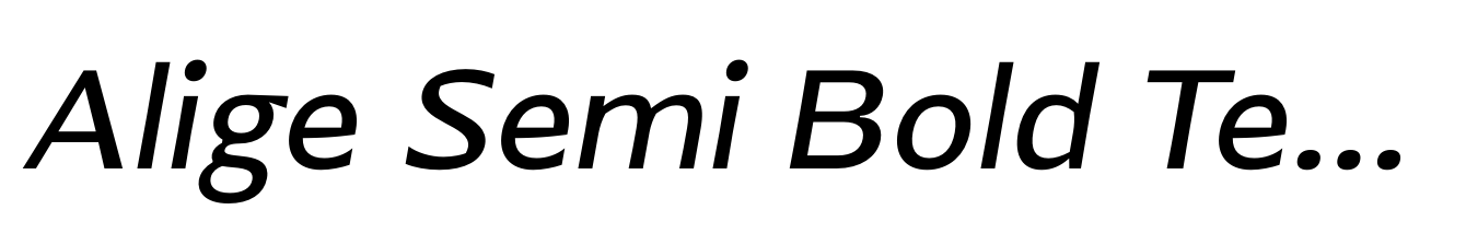 Alige Semi Bold Text Italic